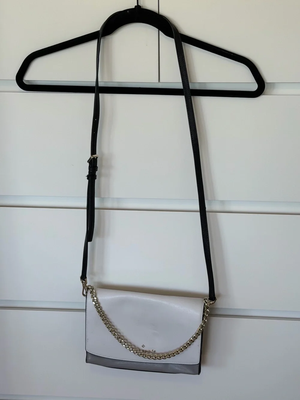 Kate Spade Carson Convertible Crossbody Purse - Grey/Black/White